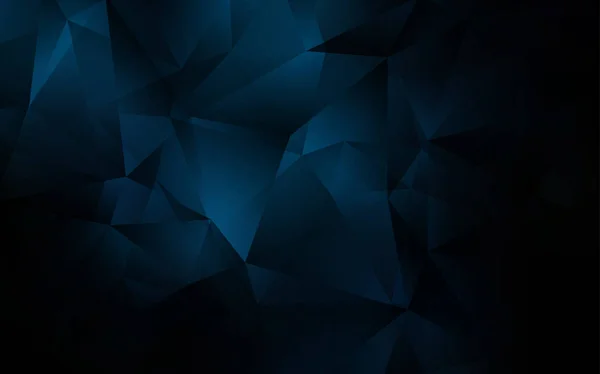 Темно Синий Векторный Узор Многоугольном Стиле Современная Абстрактная Иллюстрация Красочными — стоковый вектор