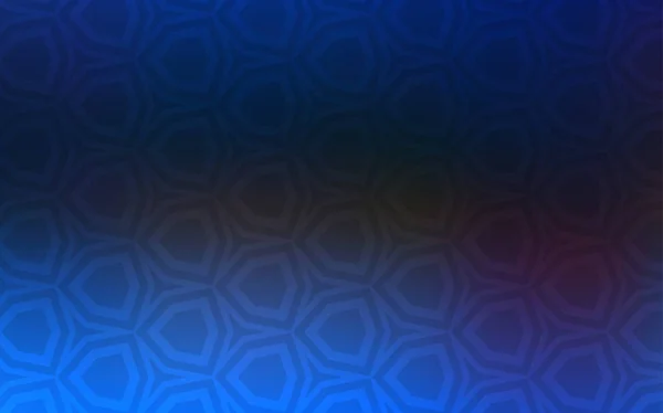 Dark Blue Vector Backdrop Hexagons Glitter Abstract Illustration Hexagonal Style — Stock Vector