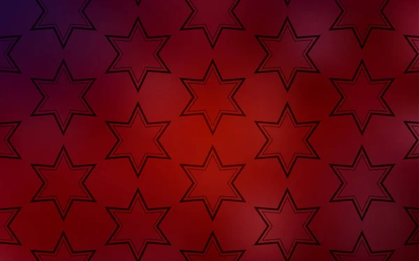 Fond Vectoriel Rouge Foncé Avec Des Étoiles Colorées Design Décoratif — Image vectorielle