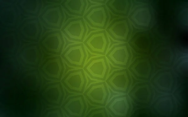Темно Зеленый Векторный Узор Цветными Шестиугольниками Цветные Шестиугольники Фоне Размытия — стоковый вектор