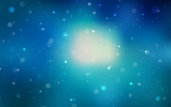 Ελαφρύ Μπλε Διανυσματική Υφή Χρωματιστές Νιφάδες Χιονιού Θολή Διακοσμητική Σχεδίαση — Διανυσματικό Αρχείο