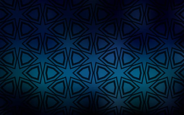 Textura Vectorial Azul Oscuro Con Hermosas Estrellas Estrellas Sobre Fondo — Vector de stock