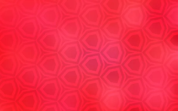 Modèle Vectoriel Rouge Clair Avec Hexagones Colorés Design Dans Style — Image vectorielle