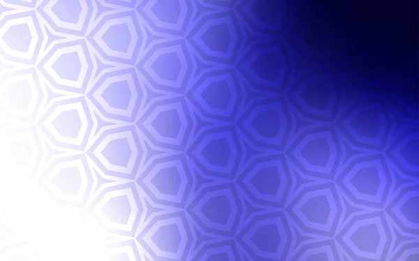Hellvioletten Vektorhintergrund Mit Sechsecken Illustration Mit Einer Reihe Bunter Sechsecke — Stockvektor