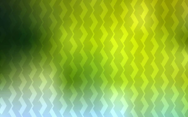 Hellgrüner Gelber Vektorhintergrund Mit Geraden Linien Linien Auf Verschwommenem Abstrakten — Stockvektor