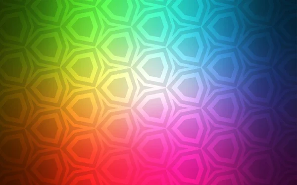 Световое Многоцветное Векторное Покрытие Набором Шестиугольников Размытый Фон Цветными Шестиугольниками — стоковый вектор