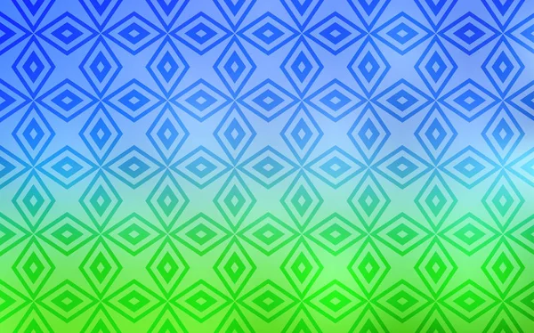 Bleu Clair Disposition Vectorielle Verte Avec Lignes Rectangles Belle Illustration — Image vectorielle