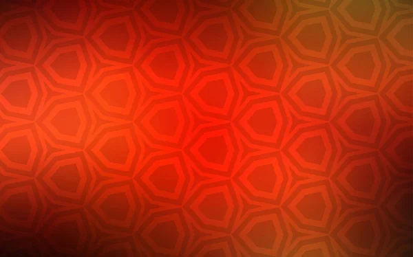 Fond Vectoriel Rouge Clair Avec Hexagones Design Dans Style Abstrait — Image vectorielle