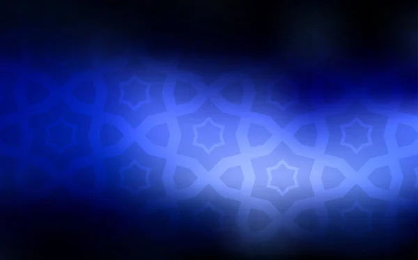 Dark Blue Vector Layout Bright Stars Blurred Decorative Design Simple — Stock Vector