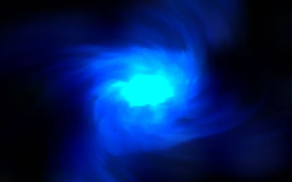 Mörk Blå Vektor Bakgrund Med Galax Stjärnor Glänsande Illustration Med — Stock vektor