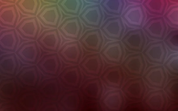 Mörka Multicolor Vektor Omslaget Med Uppsättning Hexagoner Illustration Med Uppsättning — Stock vektor