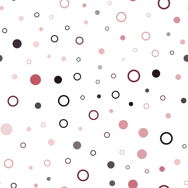 Licht Roze Rode Vector Naadloze Patroon Met Bollen Illustratie Met — Stockvector