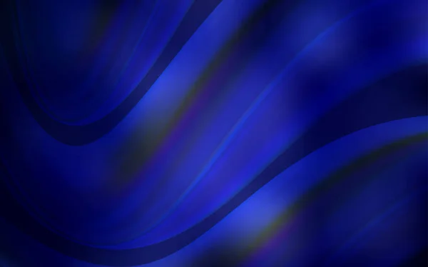 抽象界と暗い青いベクトルの背景 ぼやけたライン サークルから成っている図を輝いています ポスター バナーの新しいデザイン — ストックベクタ
