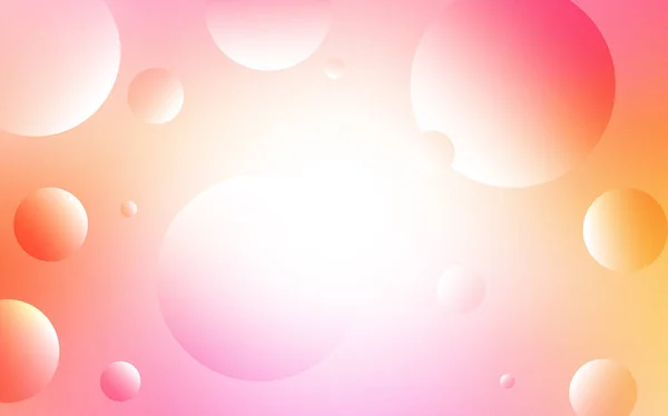 Светло Розовая Желтая Векторная Текстура Дисками Красивая Цветная Иллюстрация Размытыми — стоковый вектор