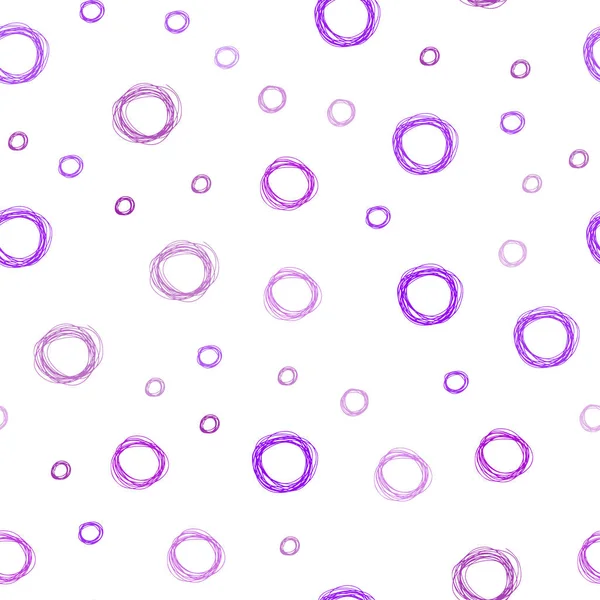 Light Purple Pink Vector Seamless Cover Spots Illustration Set Shining — Stock Vector