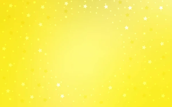 Plantilla Vectorial Amarillo Claro Con Estrellas Del Cielo Ilustración Colores — Archivo Imágenes Vectoriales