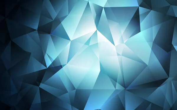 Agencement Vectoriel Bleu Foncé Avec Lignes Triangles Illustration Abstraite Moderne — Image vectorielle