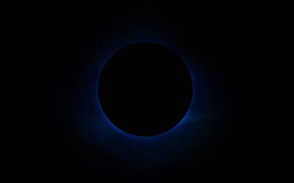 Tmavě Modrý Vektor Pozadí Černou Dírou Obloha Ilustrace Barevné Hvězdy — Stockový vektor