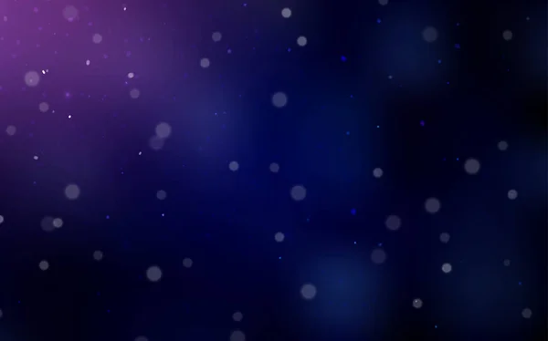 Dark Purple Cubierta Vectorial Rosa Con Hermosos Copos Nieve Ilustración — Archivo Imágenes Vectoriales