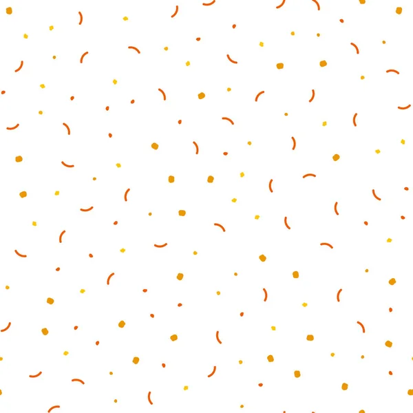 Világos Narancssárga Vektor Zökkenőmentes Textúra Lemezekkel Vonalak Illusztráció Készlet Színes — Stock Vector