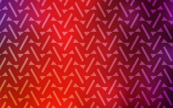 Világos Rózsaszín Sárga Vektor Elrendezés Vonalakkal Háromszögek Csillogó Absztrakt Illusztráció — Stock Vector