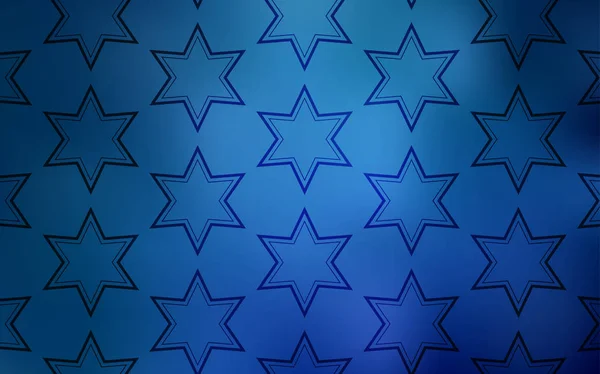Patrón Vectorial Azul Claro Con Estrellas Navideñas Estrellas Sobre Fondo — Archivo Imágenes Vectoriales