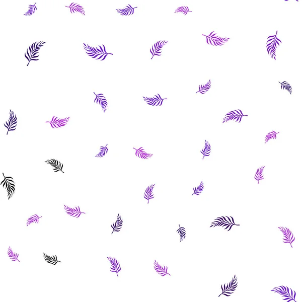 葉光紫ベクトル落書きはシームレスな背景 落書きスタイルで葉を持つ漠然とした抽象的なイラスト ウェブサイトのテンプレート — ストックベクタ
