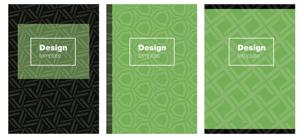 Folleto Vectorial Verde Oscuro Para Diseño Interfaz Web Sobre Fondo — Vector de stock