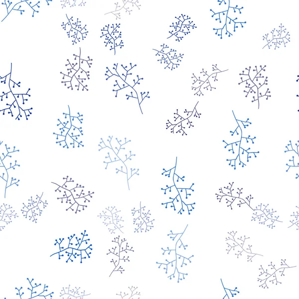 Fond Abstrait Sans Couture Vecteur Bleu Foncé Avec Des Branches — Image vectorielle