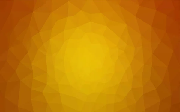Light Orange Vector Shining Triangular Cover Colorful Illustration Polygonal Style — Stock Vector