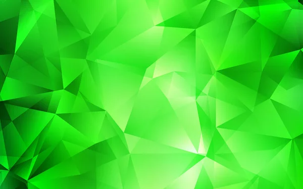 Hellgrünes Vektorlayout Mit Linien Dreiecken Dreiecke Auf Abstraktem Hintergrund Mit — Stockvektor