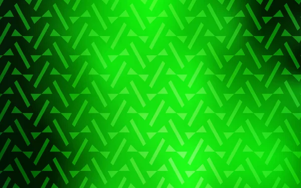 Ljus Grön Vektor Layout Med Linjer Trianglar Vacker Illustration Med — Stock vektor
