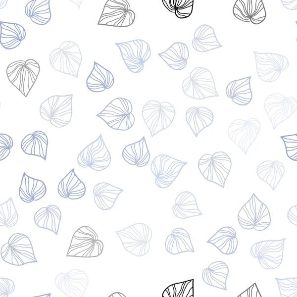 Φως Μπλε Διάνυσμα Απρόσκοπτη Doodle Μοτίβο Φύλλα Θολή Διακοσμητικό Σχεδιασμό — Διανυσματικό Αρχείο