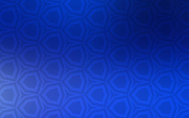 Koyu mavi vektör şablonu altıgen biçiminde. Renkli altıgenli bir resim seti. İniş sayfaları için desen.