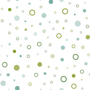 Açık yeşil, sarı vektör küreler ile seamless modeli. Bulanık damla Glitter soyut Illustration yağmur. Kartvizit, Web siteleri için şablon.