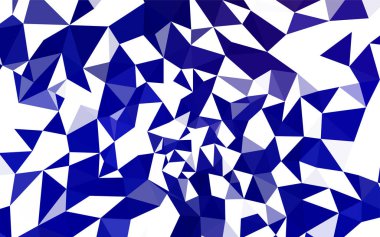 Koyu mavi vektör soyut mozaik zemin. Üçgenler ile modern soyut resim. İşiniz için en iyi üçgen tasarım.