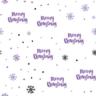 Hafif mor vektör Noel kar taneleri ile seamless modeli. Soyut şablonundaki kar ile renkli resimde parlayan. Kartvizit, Web siteleri için şablon.