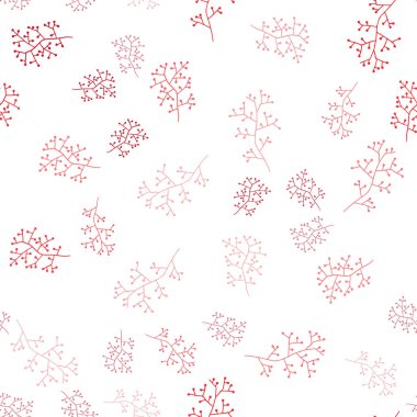 Işık kırmızı vektör sorunsuz doğal zemin dalları ile. Yaprakları ve dalları ile zarif bir parlak örnek. Desen için modaya uygun Kumaş, duvar kağıtları.