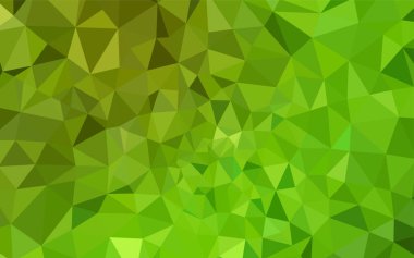 Açık yeşil, sarı vektör üçgen düzen parlayan. Geometrik şekil gradyan ile Origami tarzında. Cep telefonu arka plan için şablon.