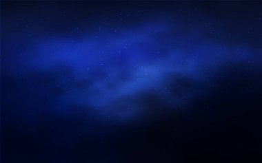 Kozmik yıldızlı koyu mavi vektör düzeni. Renkli kozmik yıldızlı soyut çizimler. İş ilanınız için akıllı tasarım.