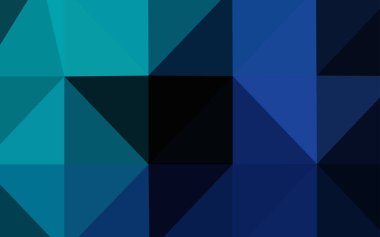 Koyu mavi vektör üçgen mozaik şablonu. Tamamen yeni bir renk illüstrasyon poligonal bir tarzda. İş tasarımınız için yeni stil.