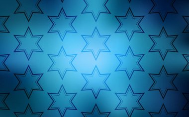 Parlak yıldız ile ışık mavi vektör düzeni. Yıldız ile renkli illüstrasyon parlayan. Şablon Satıyoruz telefon arka planları için.