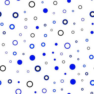 Hafif mavi vektör küreler ile seamless modeli. Soyut illüstrasyon renkli baloncuklar doğa tarzı ile. Desen tasarım pencere panjur, perdeler.