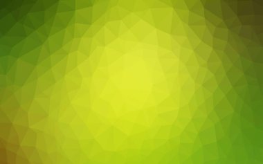 Açık yeşil, sarı vektör düşük poli kapak. Üçgenler ile renkli resimde parlayan. İşiniz için en iyi üçgen tasarım.