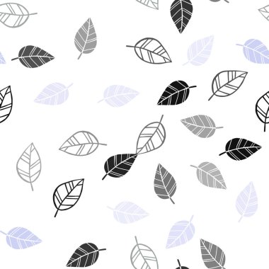 Açık mavi, sarı vektör sorunsuz zarif duvar kağıdı yaprakları ile. Parlayan illüstrasyon karalama stilinde yaprakları ile renkli. Desen için modaya uygun Kumaş, duvar kağıtları.