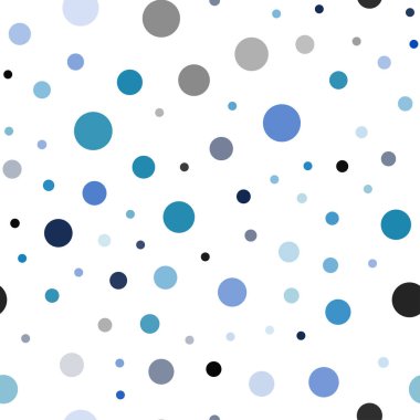 Hafif mavi vektör sorunsuz zemin noktalar ile. Bulanık daireler doğa tarzı ile güzel renkli resimde. Desen tasarım kumaş, duvar kağıtları.
