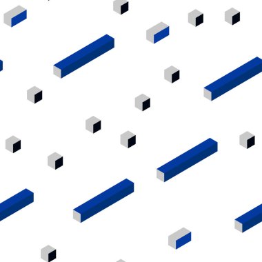 Koyu mavi dikdörtgen tarzı kesintisiz, izometrik doku vektör. Dikdörtgenler ile soyut degrade illüstrasyon. Doku pencere panjur, perdeler için.