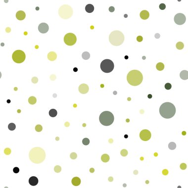 Açık yeşil, sarı vektör küreler ile seamless modeli. Bulanık daireler doğa tarzı ile güzel renkli resimde. Desen tasarım kumaş, duvar kağıtları.