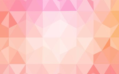 Açık pembe, sarı vektör çokgen şablon. Origami tarzında gradyan ile geometrik çizim. Web siteniz için çokgen tasarım.