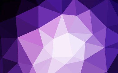 Koyu mor, pembe üçgen mozaik şablon vektör. Renkli resimde gradyan ile poligonal tarzı. Tasarımınız için üçgen desen.